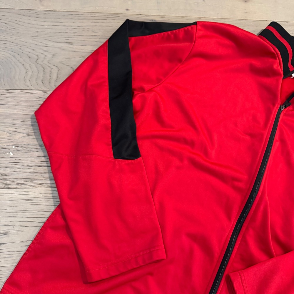 AND1 Mens 2XL Track Jacket‎ Full Zip Tango Red Black Stripe AM19BZ504 Basketball - Picture 2 of 8